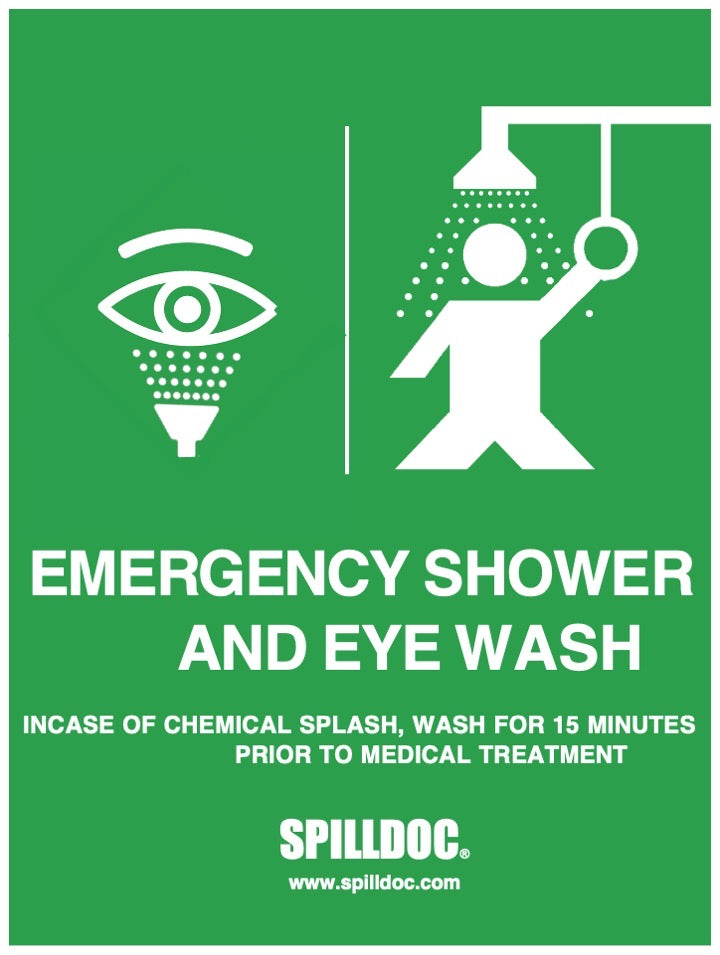 Emergency Shower & Eyewash Safety Sign