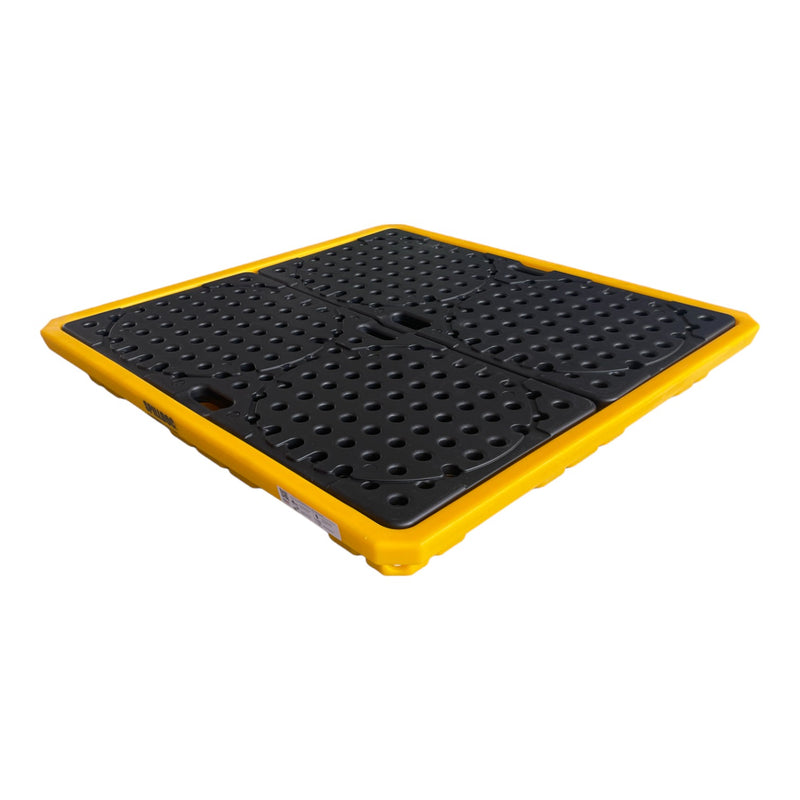 Spilldoc Low Profile 4 Drum Spill Pallet with Drain Plug SD004L