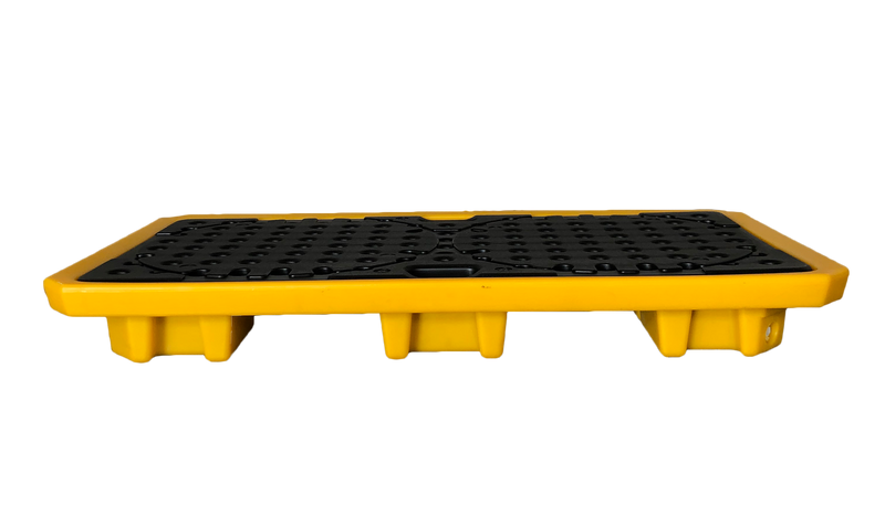 Spilldoc Low Profile 2 Drum Spill Pallet with Drain Plug SD002L