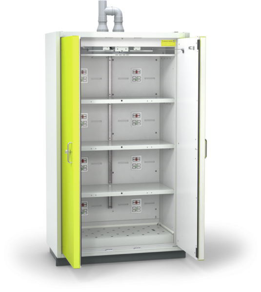 BATTERY LINE Type 90 Lithium-Ion Battery Storage Cabinet Two Doors XL