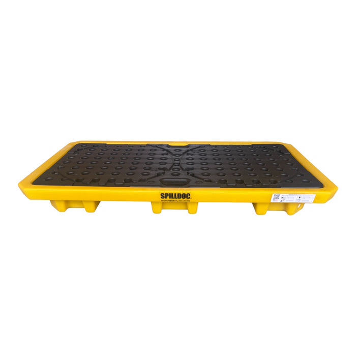 Spilldoc Low Profile 2 Drum Spill Pallet with Drain Plug SD002L