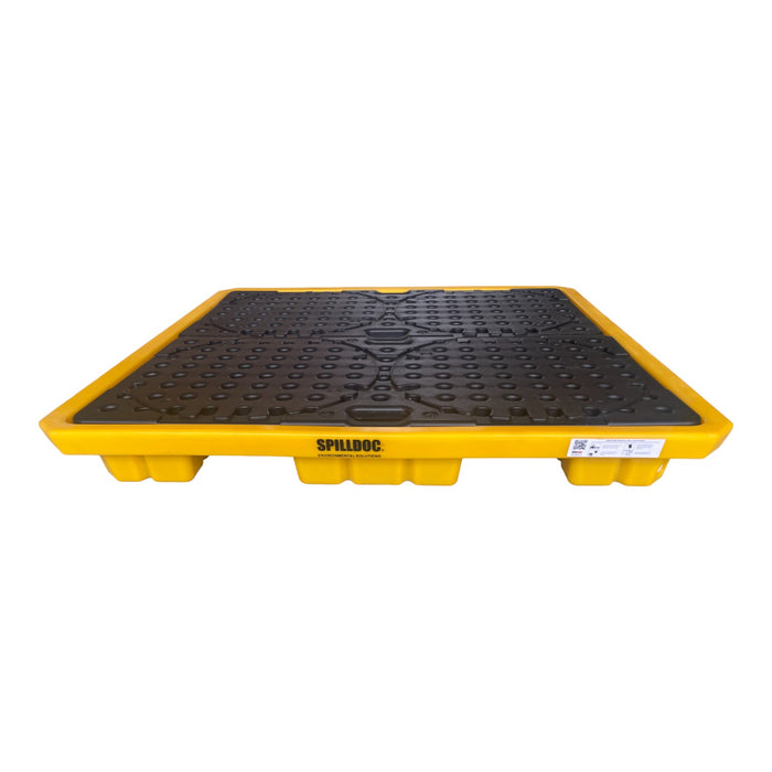 Spilldoc Low Profile 4 Drum Spill Pallet with Drain Plug SD004L