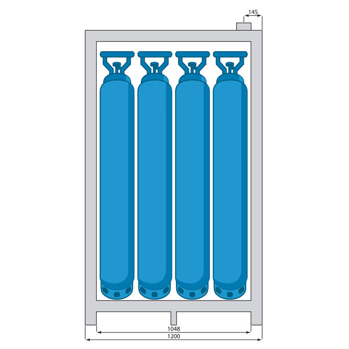 2- door tall safety cabinet Type 30 for gas cylinders