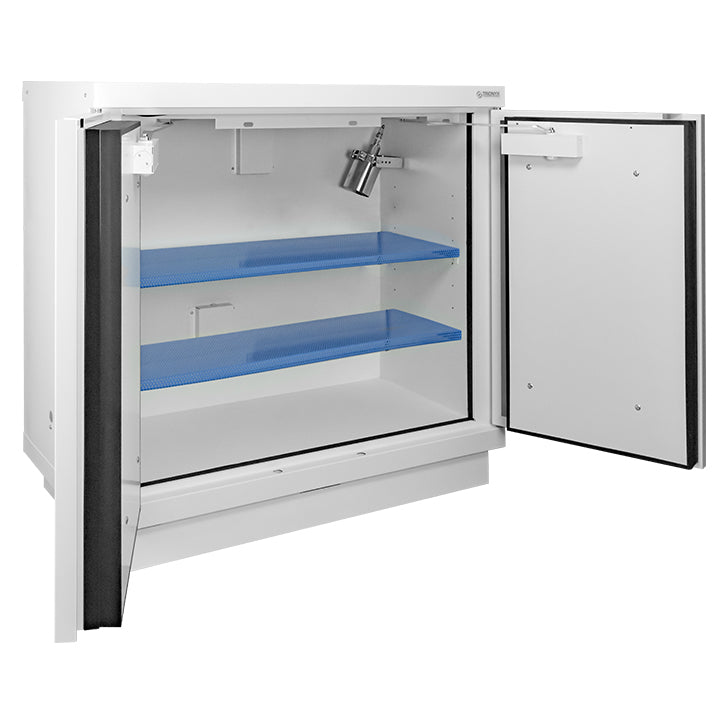 Lithium Battery Storage Cabinet with Extinguisher Type 90 2 doors + 1 fire extinguisher EX100LI + 2 shelves E35LI