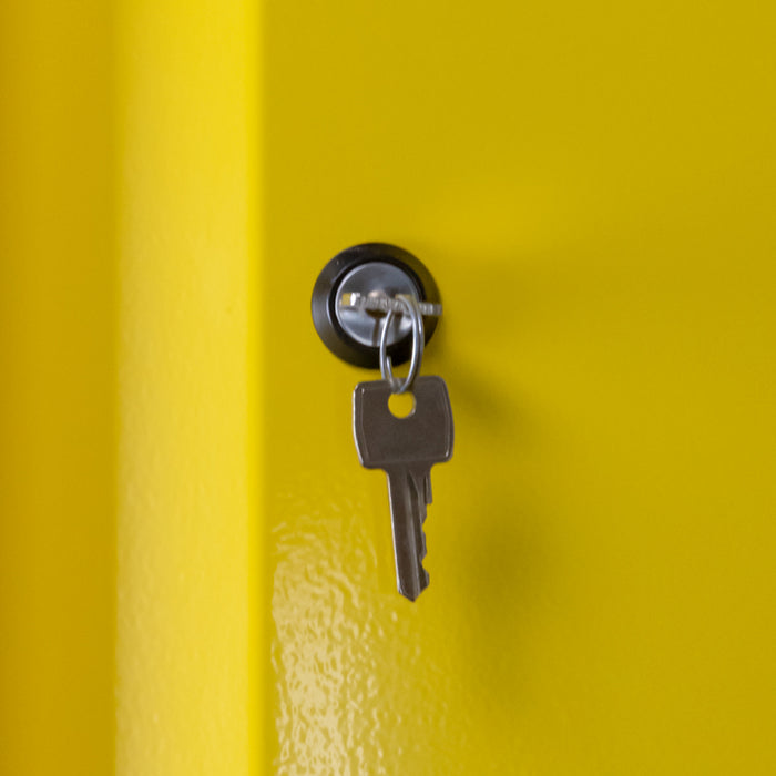 1- yellow door tall safety cabinet Type 90