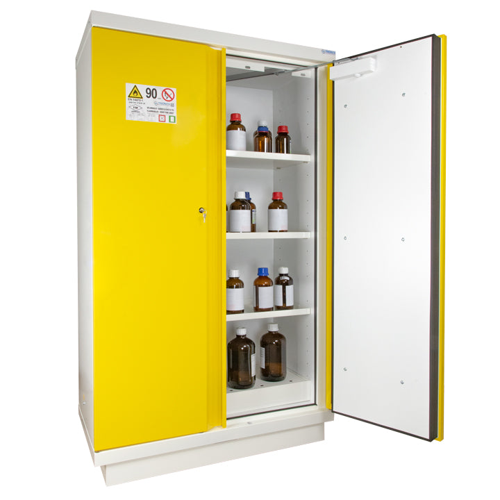 2- Yellow door tall safety cabinet Type 90