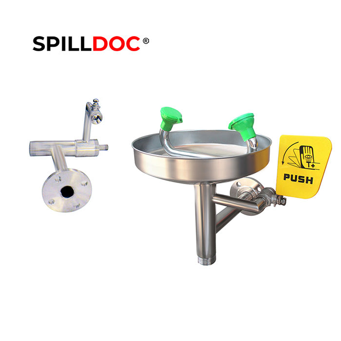 Spilldoc Wall Mounted Emergency Eye wash Station BD-508A / 316SS