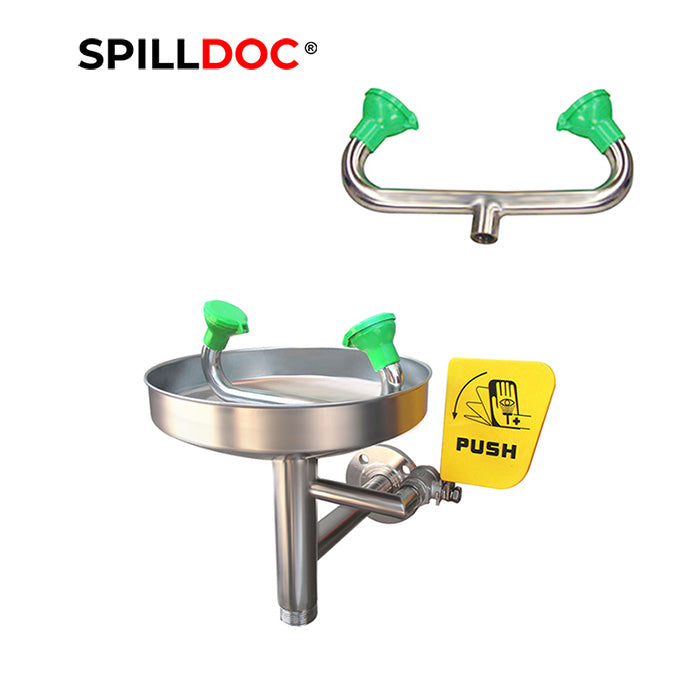 Spilldoc Wall Mounted Emergency Eye wash Station BD-508A / 316SS