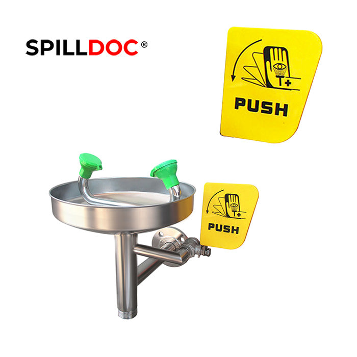Spilldoc Wall Mounted Emergency Eye wash Station BD-508A / 316SS