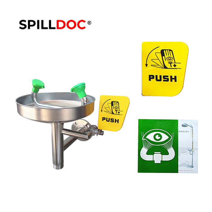 Spilldoc Wall Mounted Emergency Eye wash Station BD-508A / 316SS