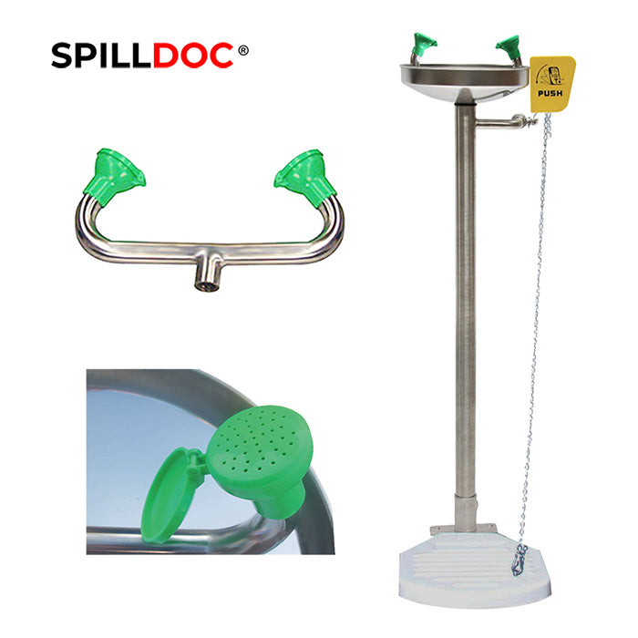 Spilldoc Floor Mounted Stand Eye Wash Station SD-540N