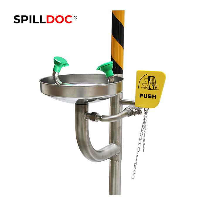 Spilldoc Combination Emergency Shower and Eyewash Station with Pressure-Reducing Valve SD-550A/316SS