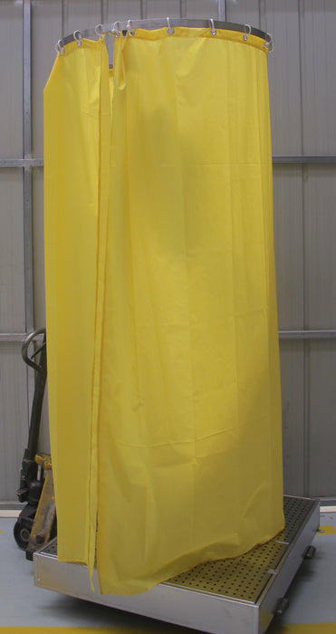 Spilldoc Curtain Booth Type Emergency Shower & Eyewash Station with Sink SD-550CB