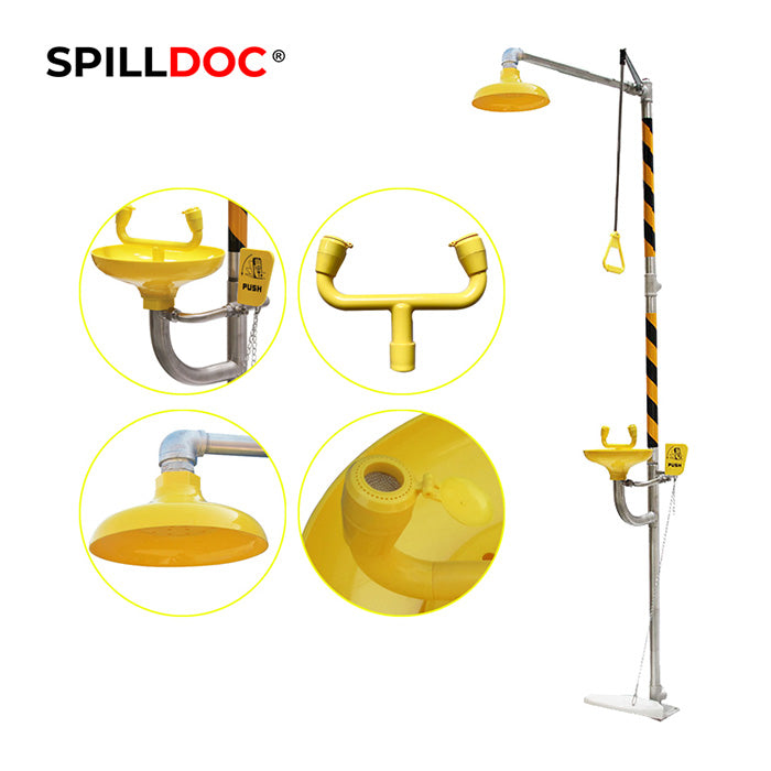 Spilldoc Combination Emergency Shower and Eyewash Station SD-550C