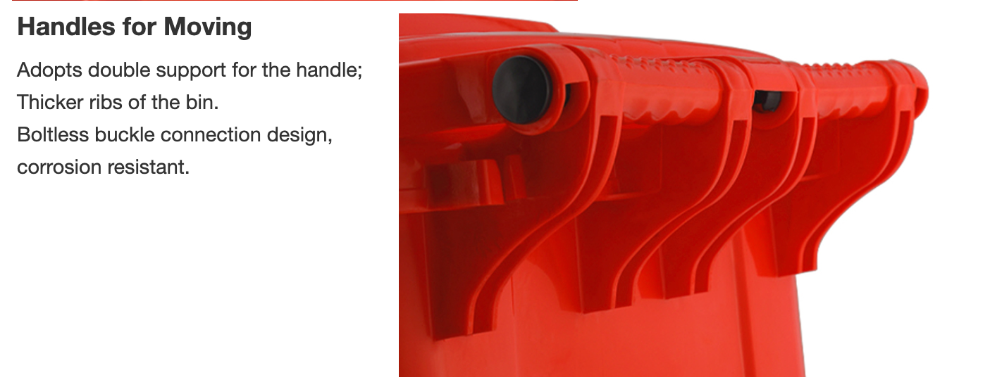 Biohazard Waste Disposal Bin (Red) with wheels 80L — Bio-Safety ...