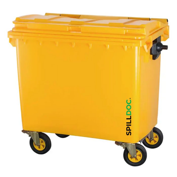 Spilldoc Large Locakable Container with 4 Wheels 1100L SDGBC1100