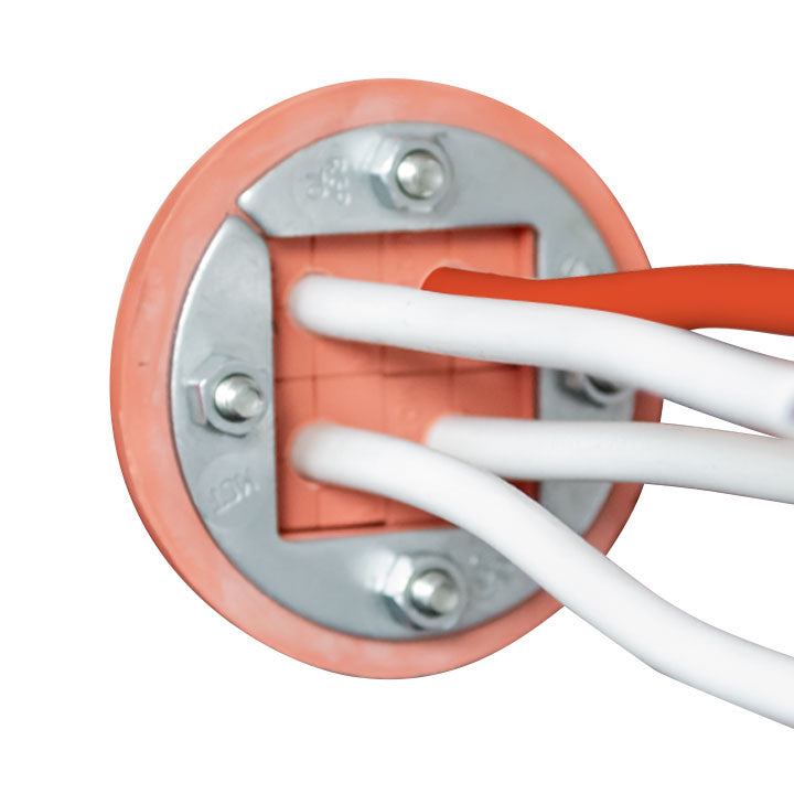 Breakthrough for cable entry with fire-resistant cable