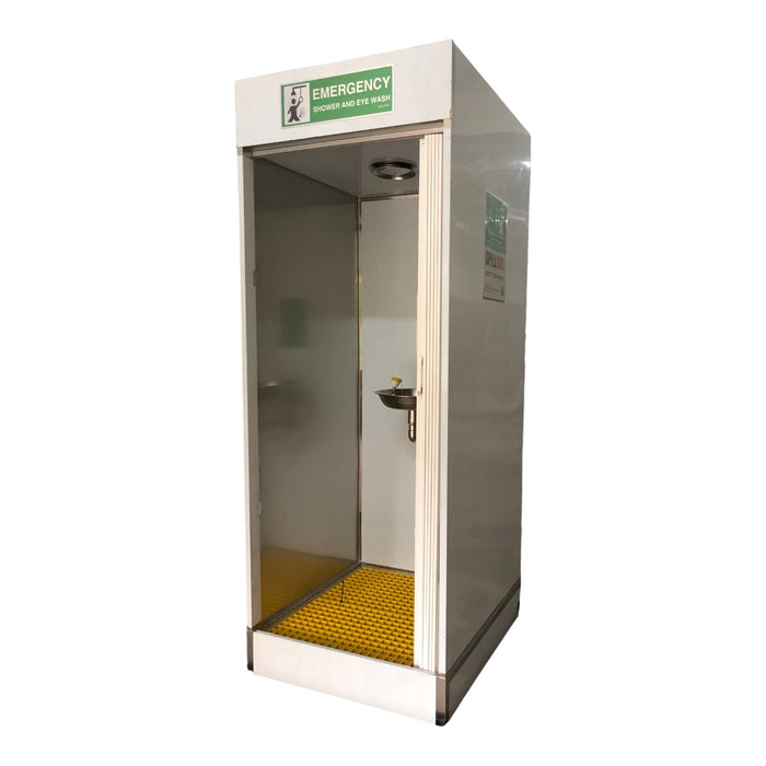 Spilldoc Enclosed Booth Safety Shower & Eyewash Station - Rental
