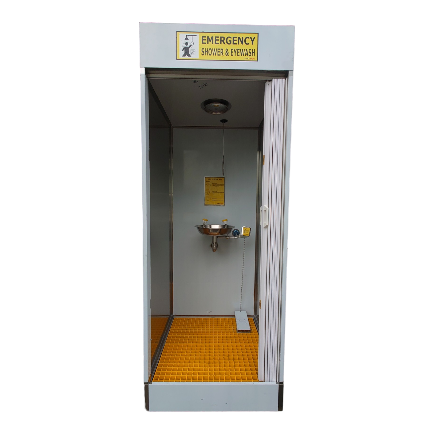 Spilldoc Enclosed Booth Safety Shower & Eyewash Station SDEBR1SE304 ...