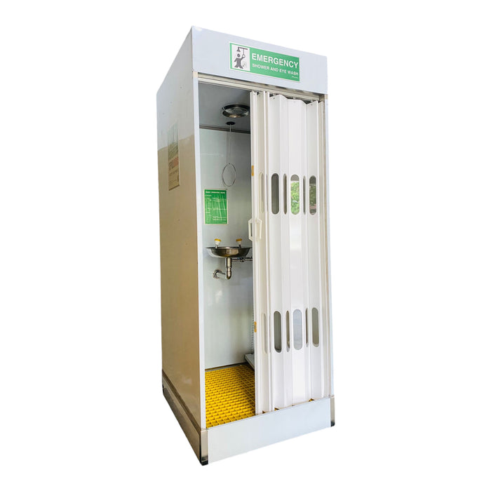 Spilldoc Enclosed Booth Safety Shower & Eyewash Station - Rental