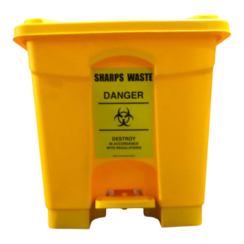 Sharps Waste Disposal Bin with Push Pedal 30L