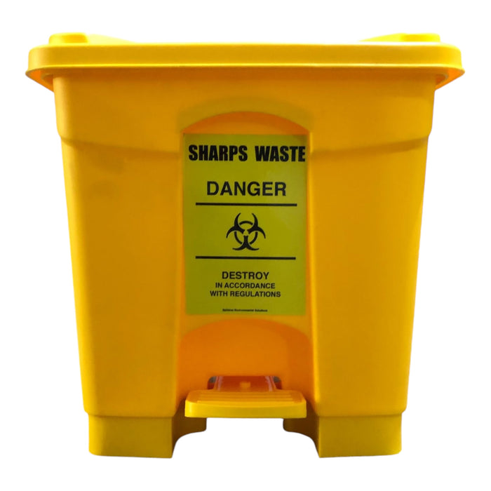 Sharps Waste Disposal Bin with Push Pedal 30L