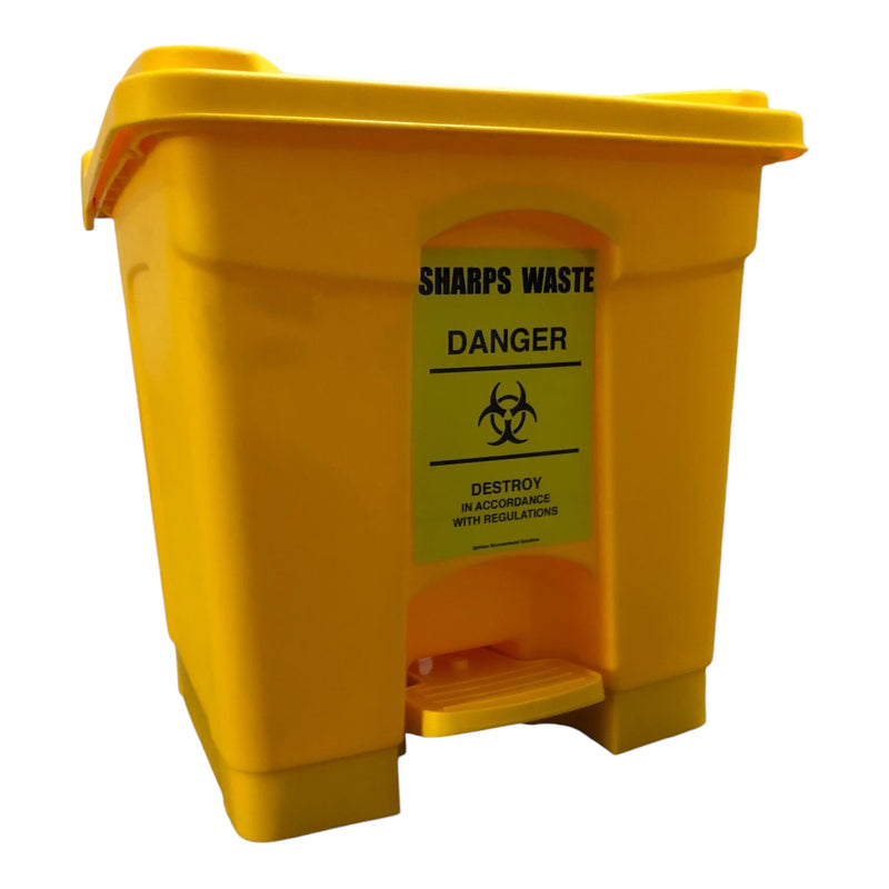 Sharps Waste Disposal Bin with Push Pedal 30L