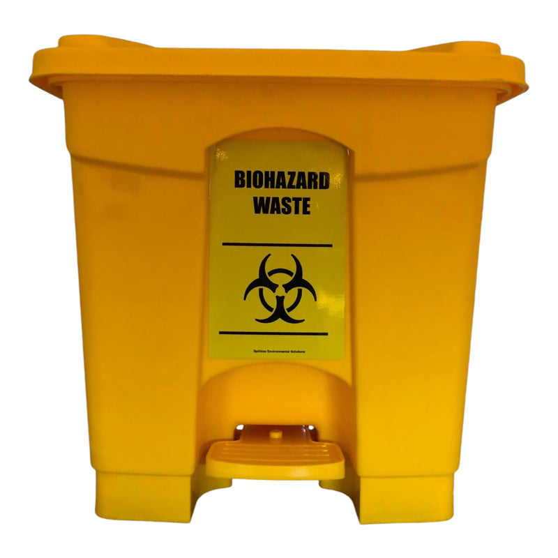 Waste Disposal Bin (Yellow) with Push Pedal 30L