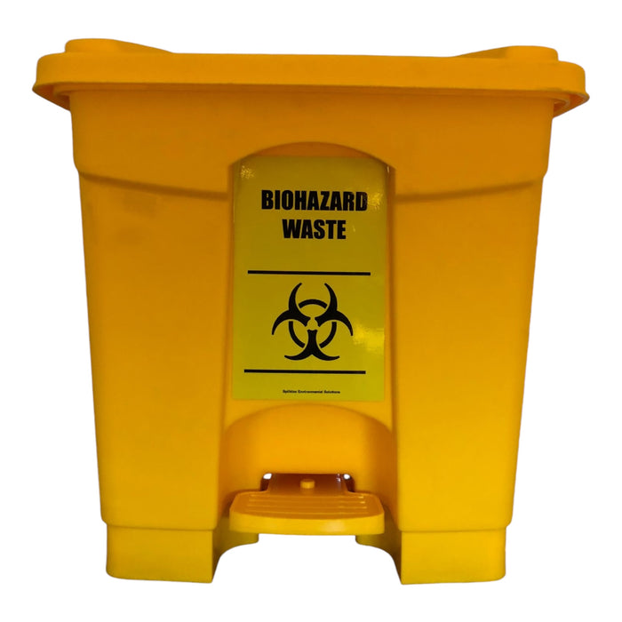 Waste Disposal Bin (Yellow) with Push Pedal 30L