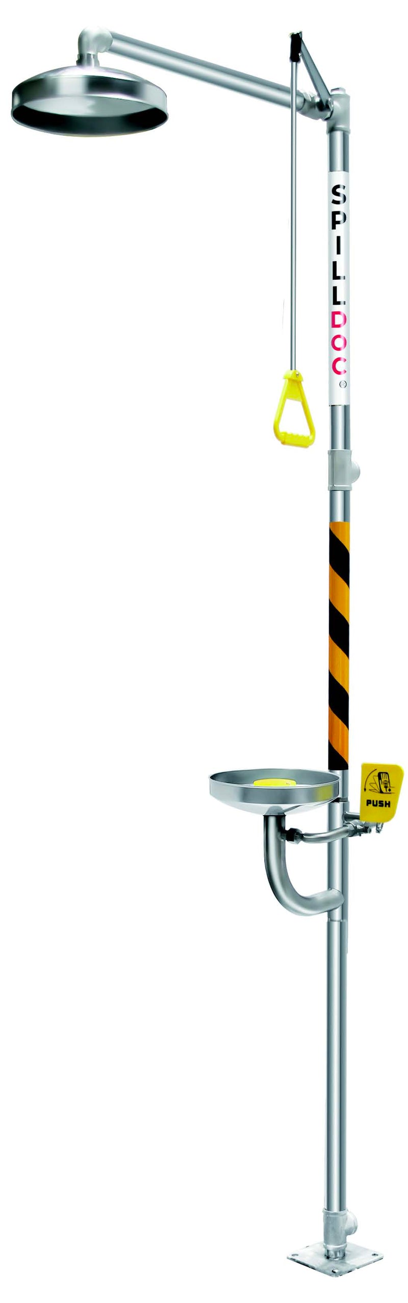 Spilldoc Combination Emergency Shower and Eyewash Station with Center Water Dispenser SD-560G