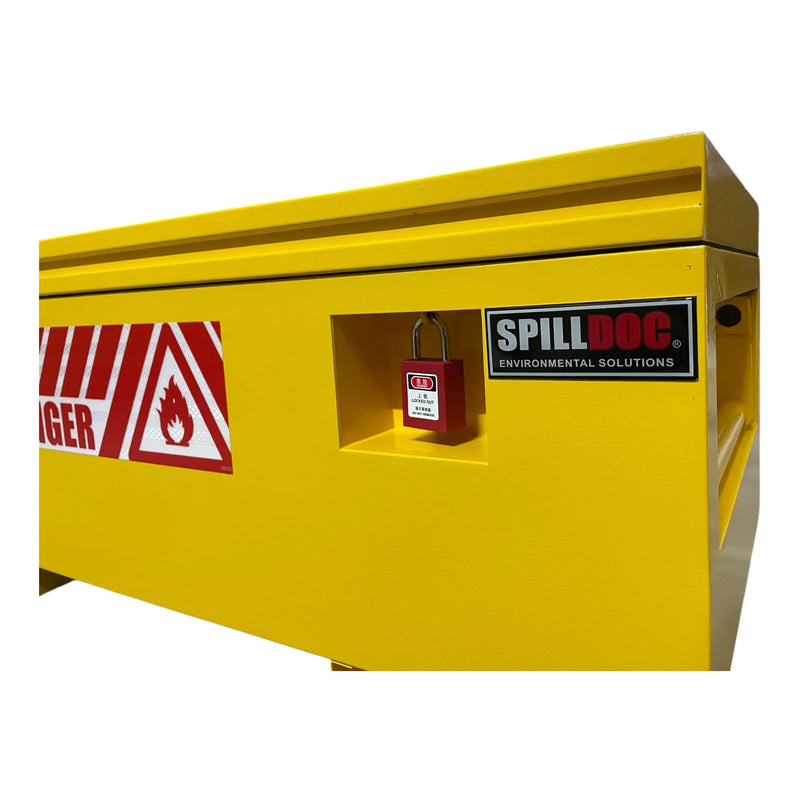 Spilldoc® Hazmat Storage Box with Hydraulic Closing Door SDHSB10080
