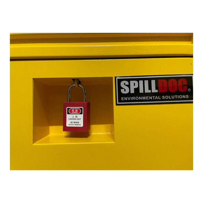 Spilldoc® Hazmat Storage Box with Hydraulic Closing Door SDHSB10080