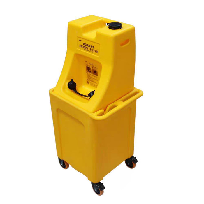 Spilldoc Portable Eyewash Station 60L with Mobile Waste Cart SDPES60L/MWC