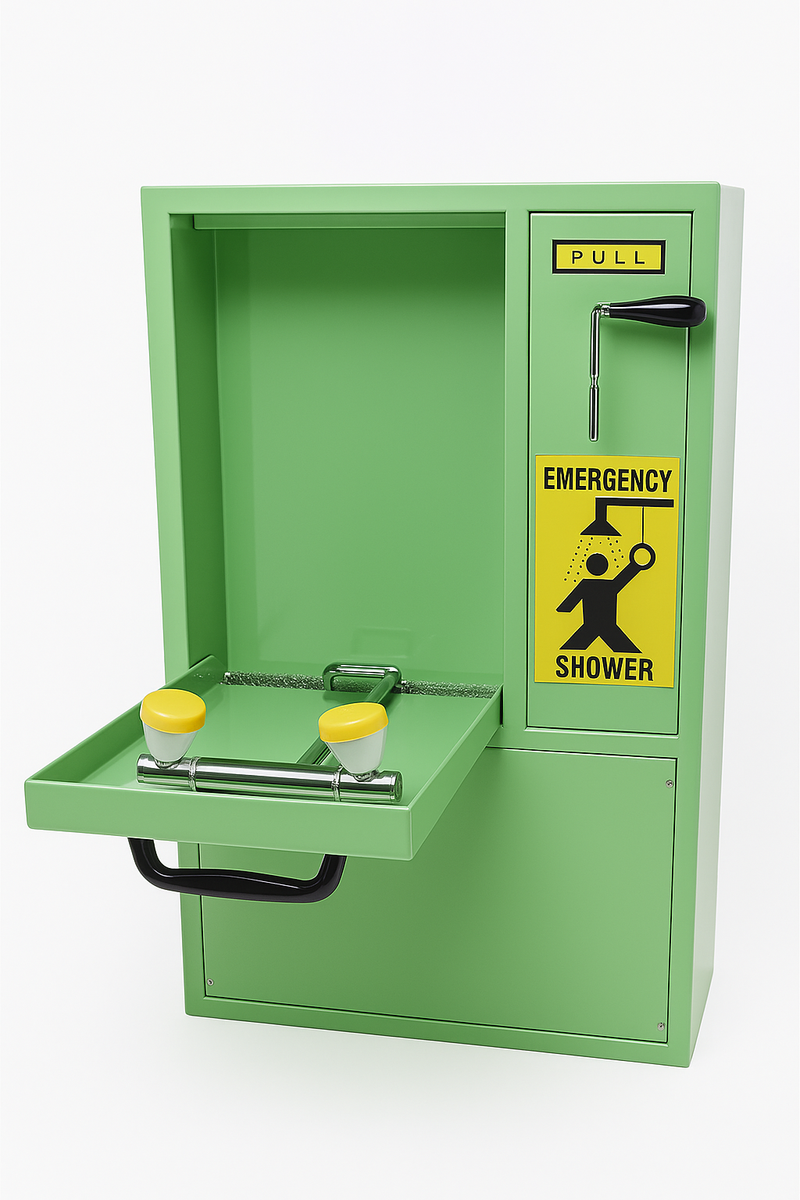 Spilldoc Wall Recessed Eyewash and Shower Station SS316