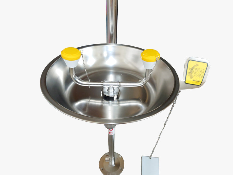 SPILLDOC COMBINATION EMERGENCY SHOWER AND EYEWASH STATION WITH PRESSURE REDUCING VALVE FOR EYEWASH SDSE304/DN