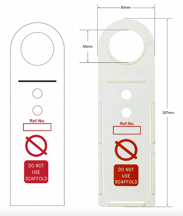 SafeLock® Scaffolding Safety Warning Tags with Holder Set A