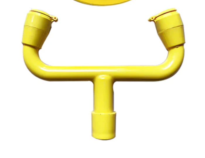 Eye Wash Nozzle with Yellow Dust-proof Lids - ABS Plastic BL0203002Y