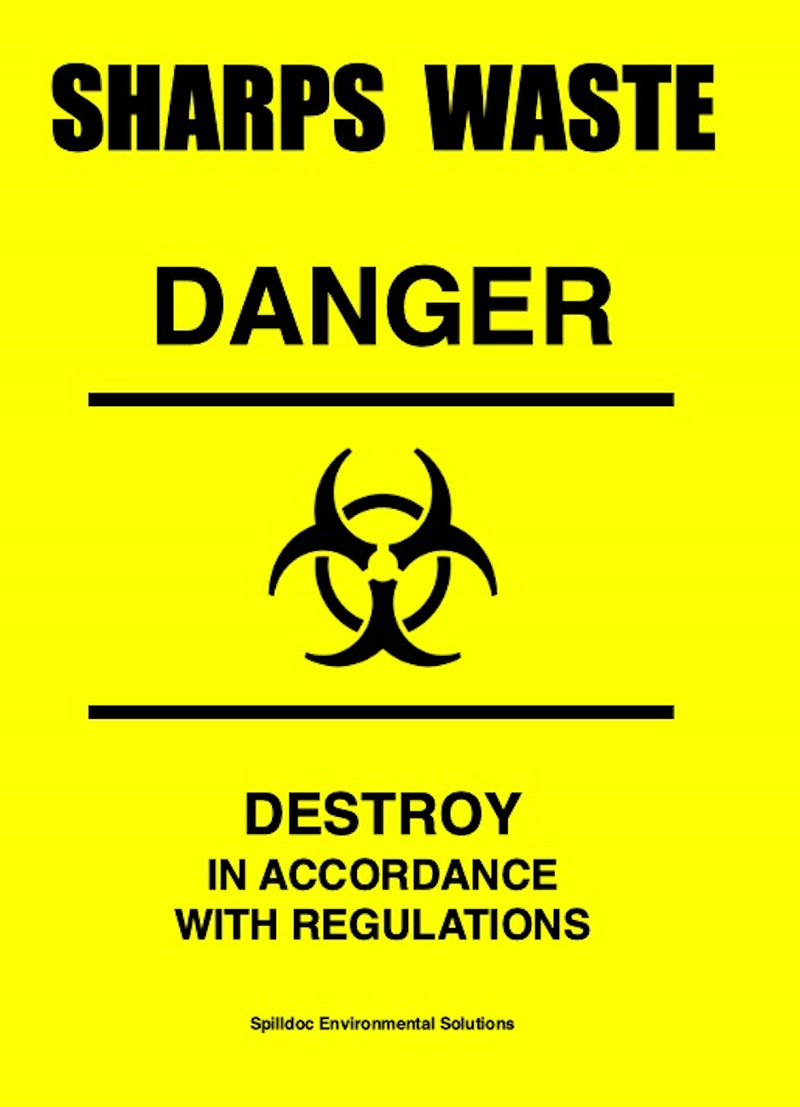 Sharps Waste Sign