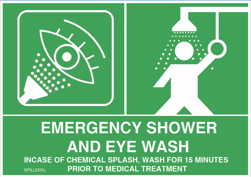 Spilldoc Combination Emergency Shower and Eyewash Station with Pressure-Reducing Valve SDSE304N