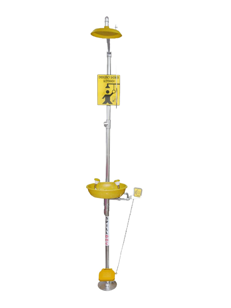 Spilldoc Combination Emergency Shower and Eyewash Station with Pressure-Reducing Valve SDSE304N