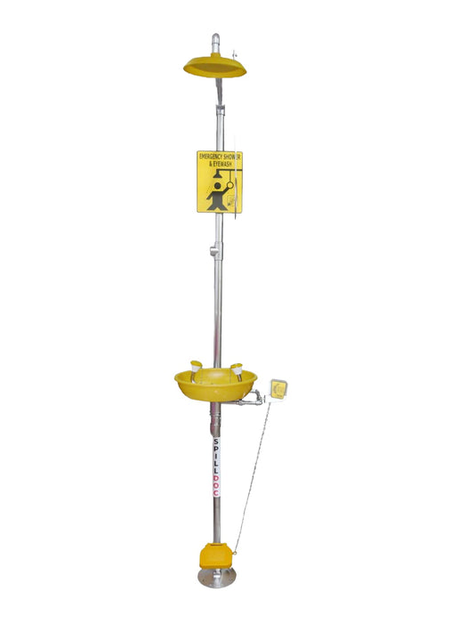 Spilldoc Combination Emergency Shower and Eyewash Station with Pressure-Reducing Valve SDSE304N