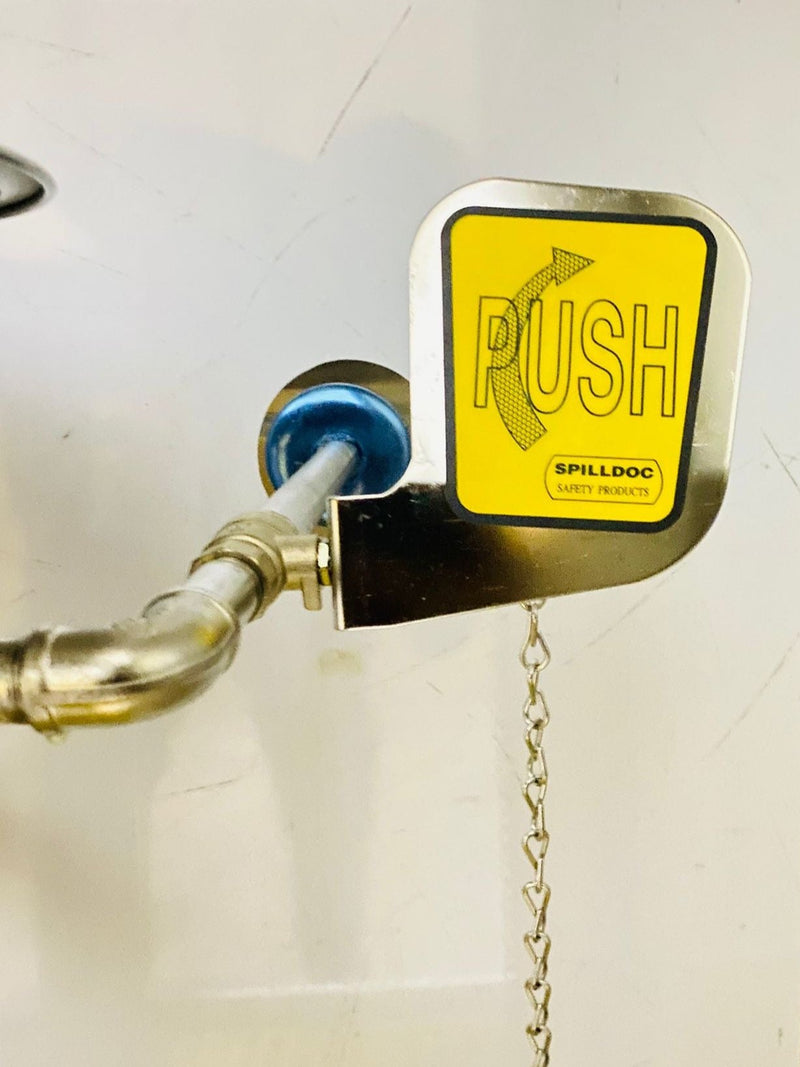 SPILLDOC COMBINATION EMERGENCY SHOWER AND EYEWASH STATION WITH PRESSURE REDUCING VALVE FOR EYEWASH SDSE304/DN