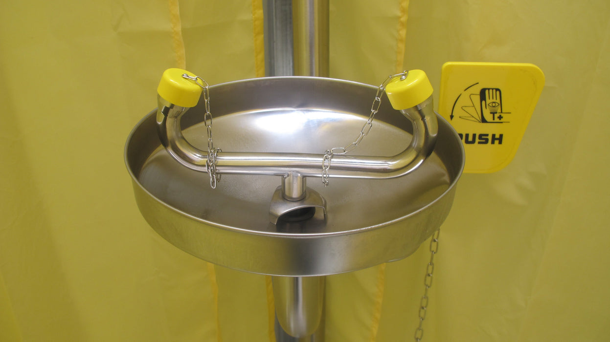 Spilldoc Curtain Booth Type Emergency Shower & Eyewash Station without sink