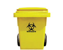 Biohazard Waste Disposal Bin 60 Litre Comes with Wheels & Logo